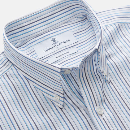 Blue Multi Blazer Stripe Weekend Fit Suffolk Shirt Image 1
