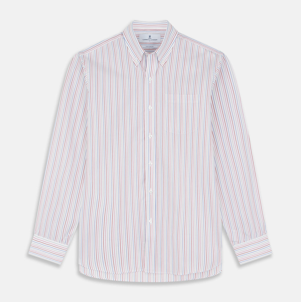 Red Multi Blazer Stripe Weekend Fit Suffolk Shirt