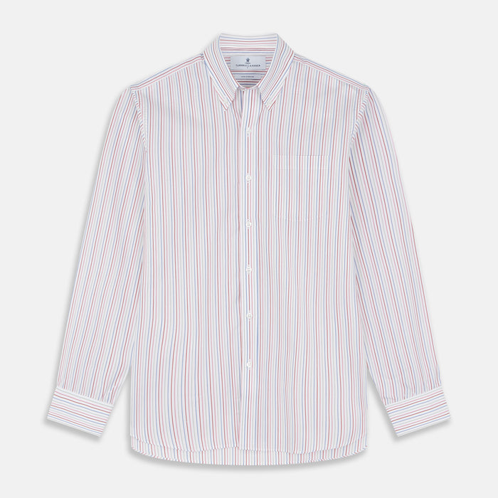 Red Multi Blazer Stripe Weekend Fit Suffolk Shirt