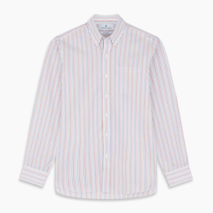 Red Multi Blazer Stripe Weekend Fit Suffolk Shirt Image 3