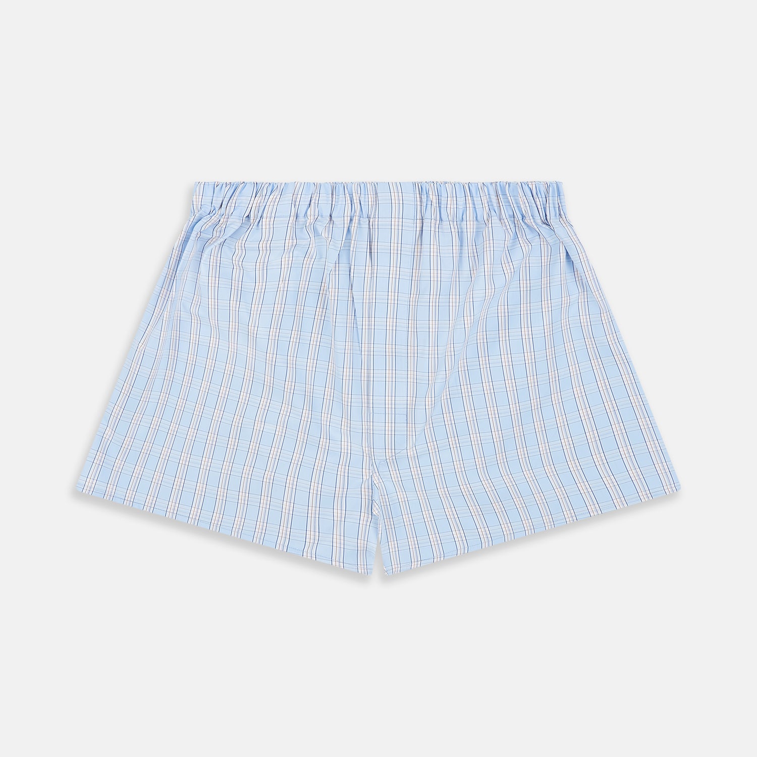View 1 of product Pale Blue Multi Check Cotton Godfrey Boxer Shorts