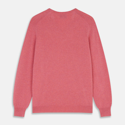 Pink Cashmere Paden V-Neck Jumper Image 2