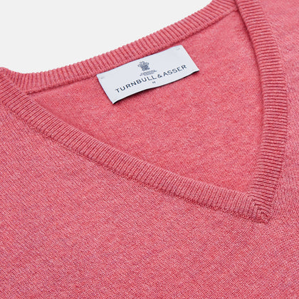 Pink Cashmere Paden V-Neck Jumper Image 1