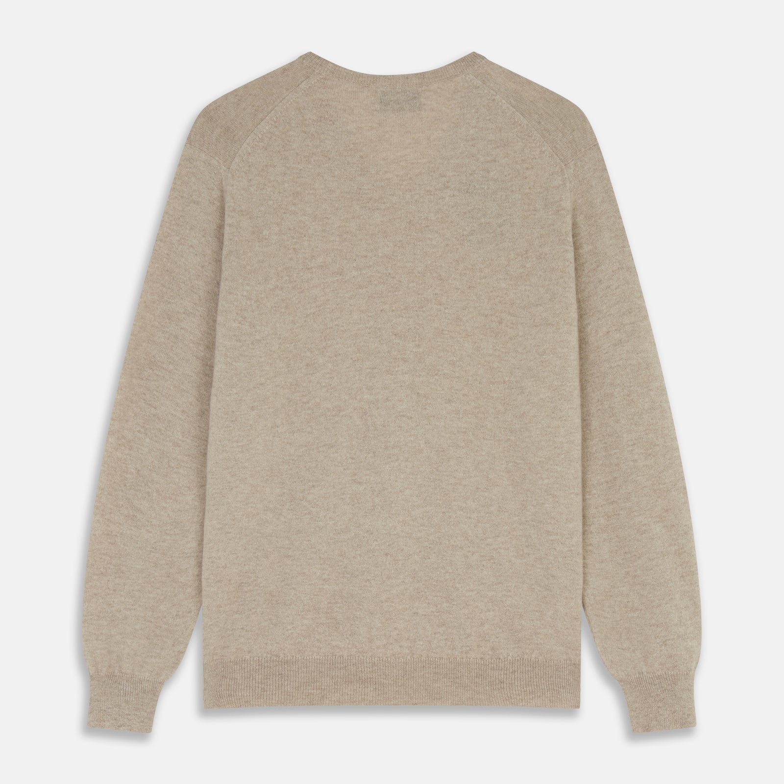 Beige Cashmere Paden V-Neck Jumper