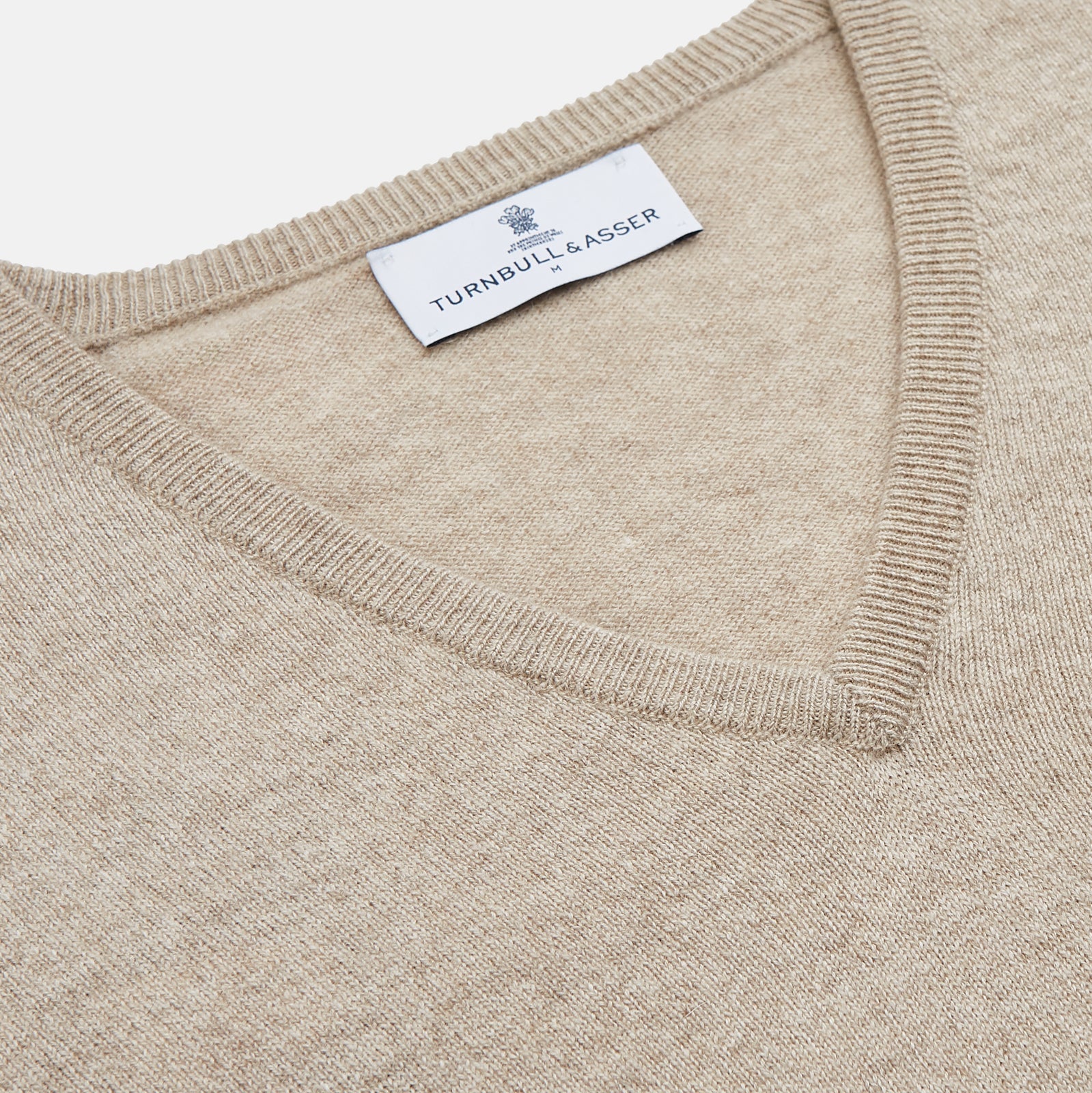 View 2 of product Beige Cashmere Paden V-Neck Jumper