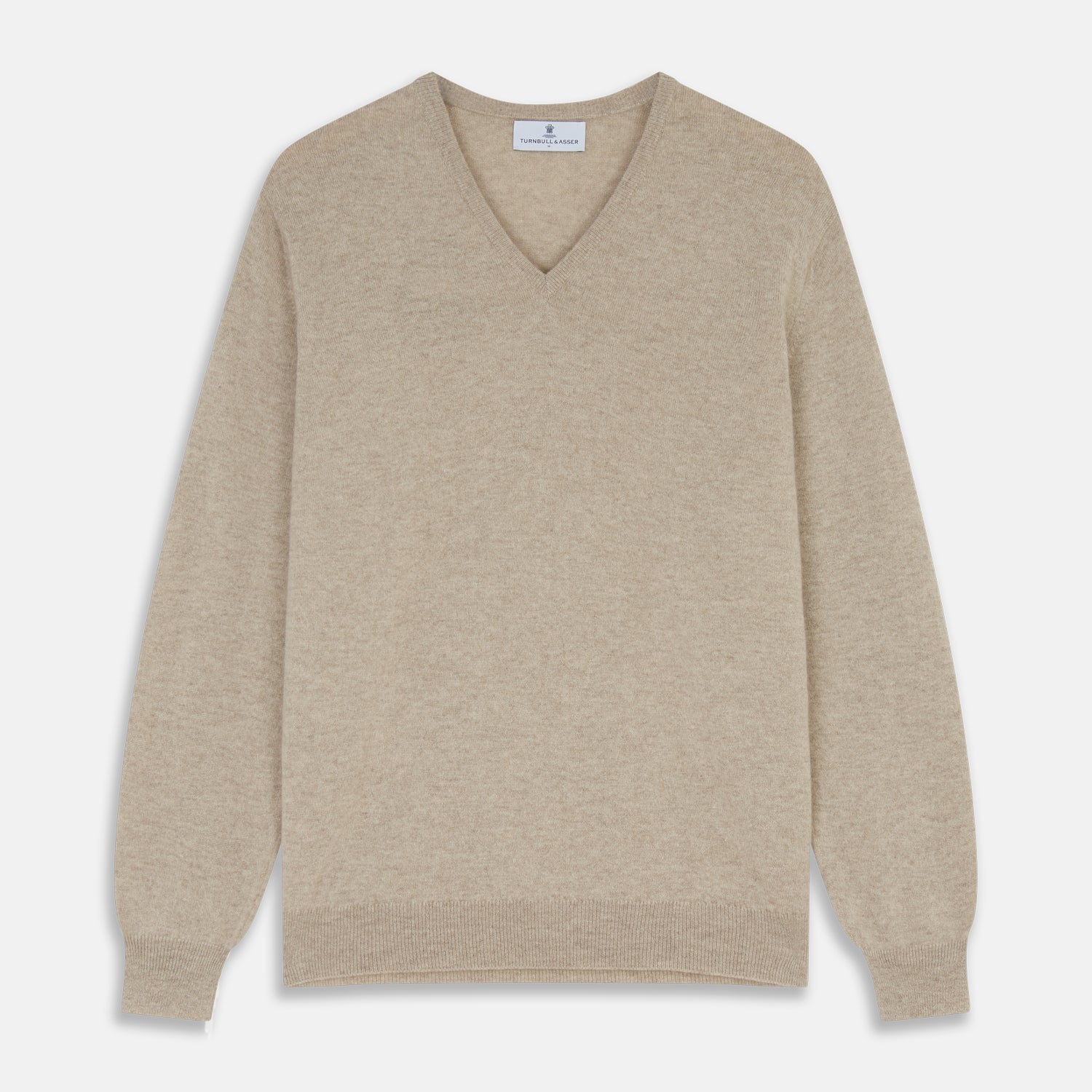 View 1 of product Beige Cashmere Paden V-Neck Jumper