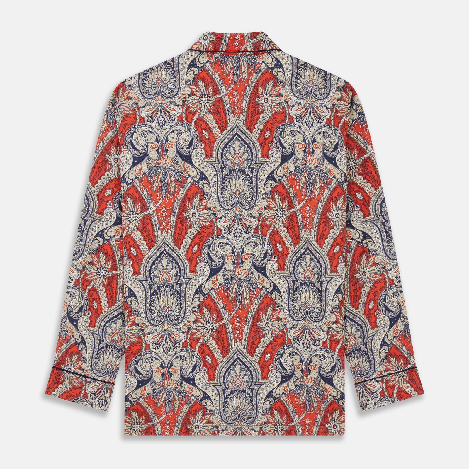 View 6 of product Red Baroque Silk-Blend Hyde Pyjama Set