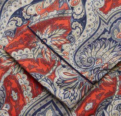 Red Baroque Silk-Blend Hyde Pyjama Set Image 3