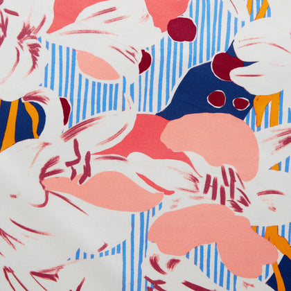 Pink and Red Lily Silk Pocket Square Image 2