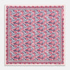 View 1 of product Pink And Blue Tropical Bird Pattern Wool Pocket Square