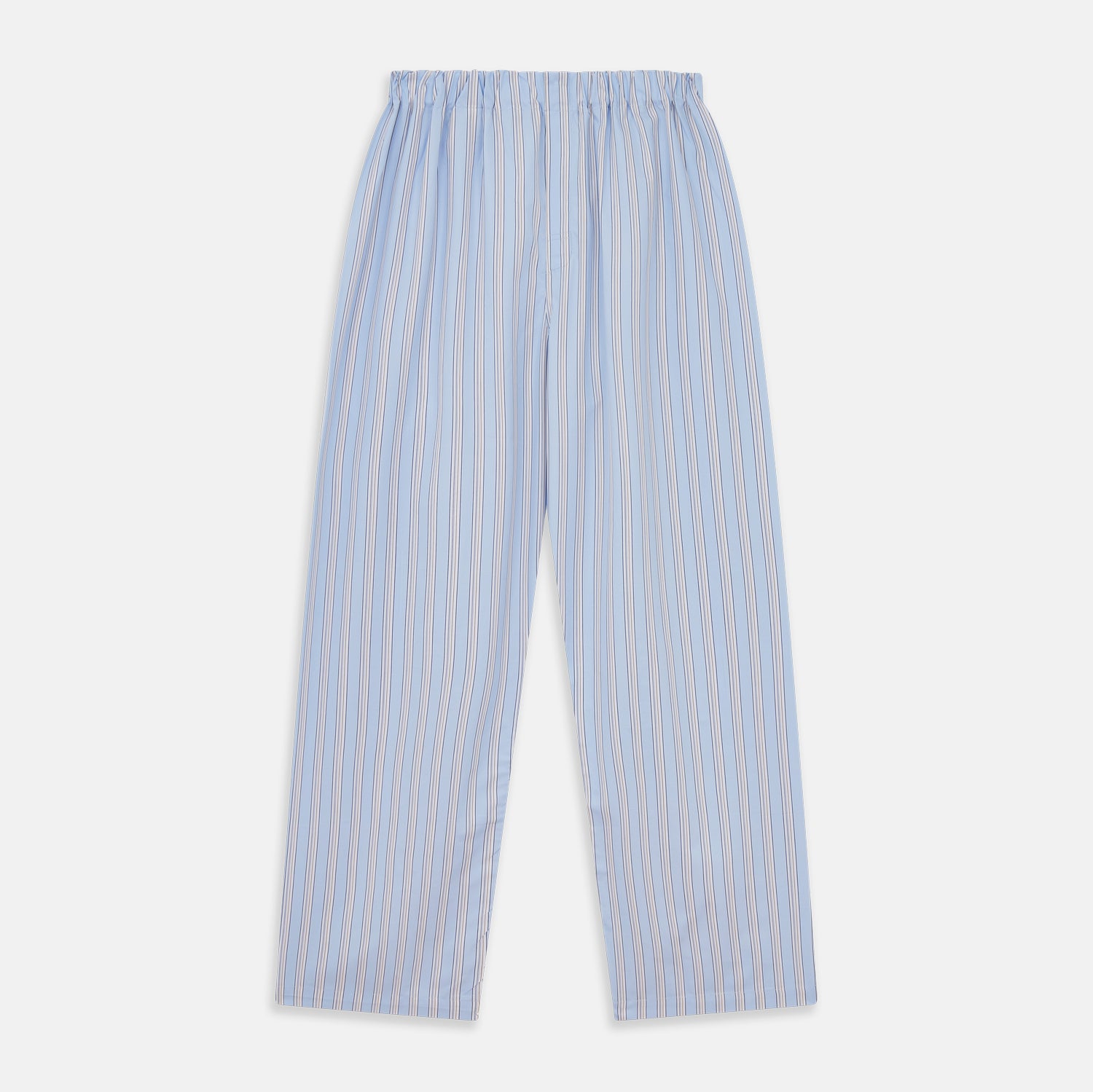 View 1 of product Pale Blue Multi Stripe Cotton Hastings Pyjama Trousers