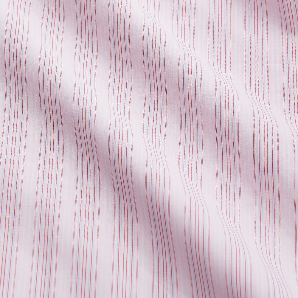 Pink and Peach Multi Stripe Cotton Regular Fit Whitby Shirt
