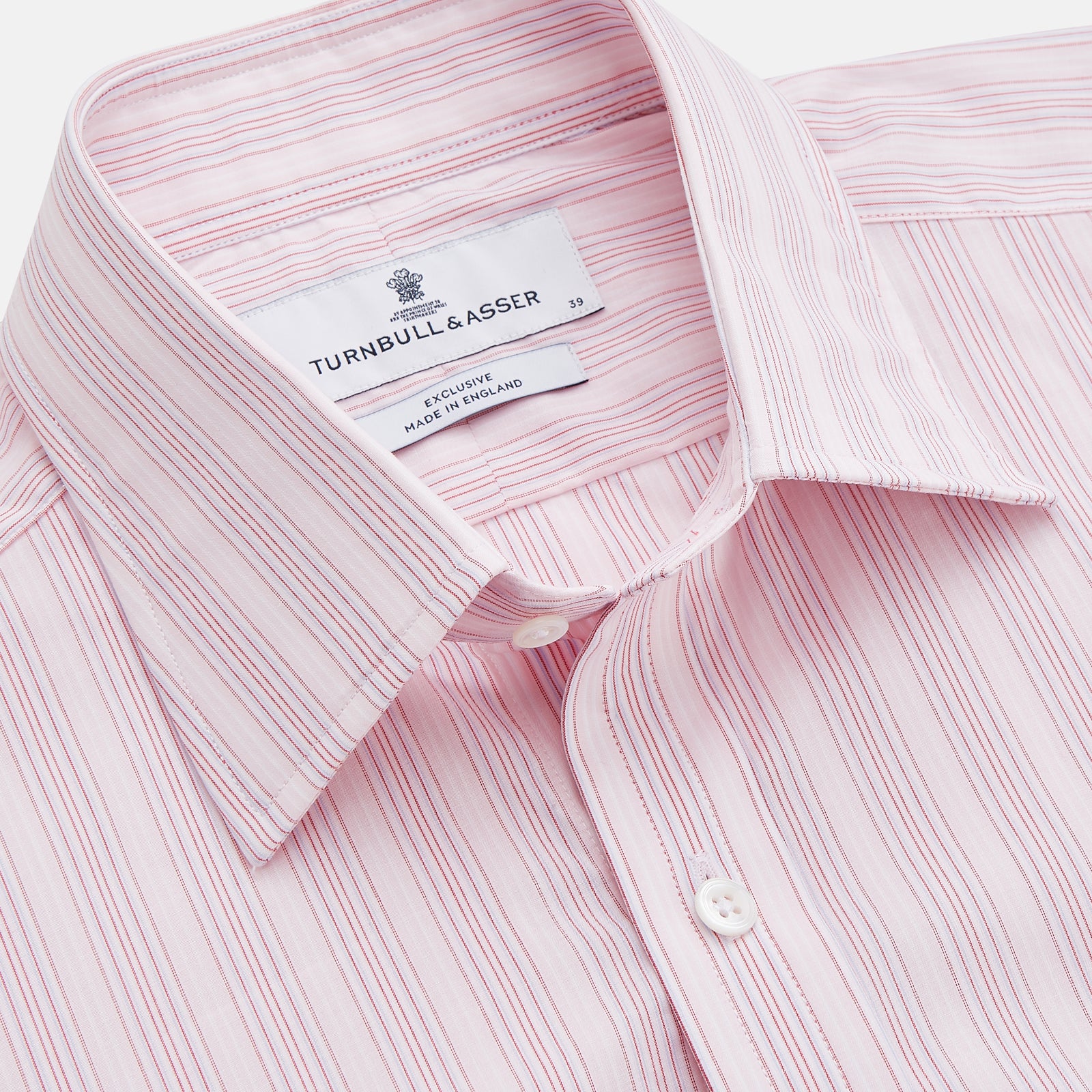 View 2 of product Pink and Peach Multi Stripe Cotton Regular Fit Whitby Shirt