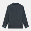 View 5 of product Grey Cotton and Linen Blend Holiday Fit Winnington Shirt
