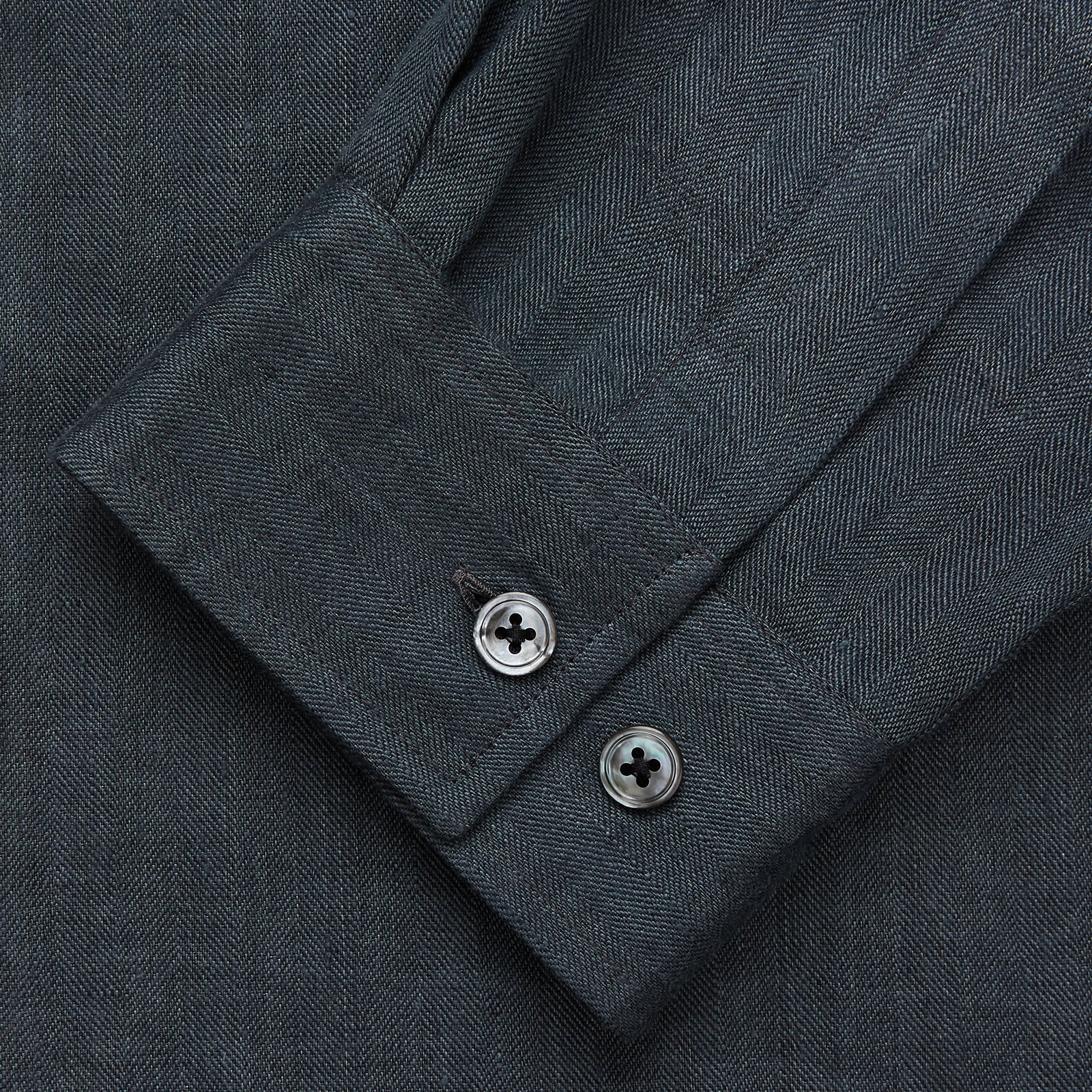 View 2 of product Grey Cotton and Linen Blend Holiday Fit Winnington Shirt