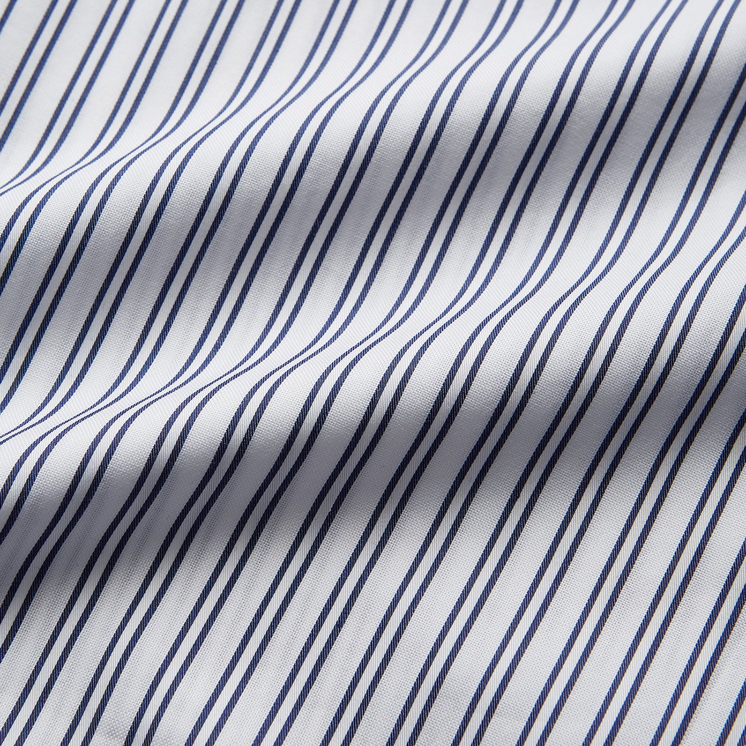 View 4 of product White and Navy Striped Cotton Sussex Nightshirt