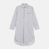 View 1 of product White and Navy Striped Cotton Sussex Nightshirt