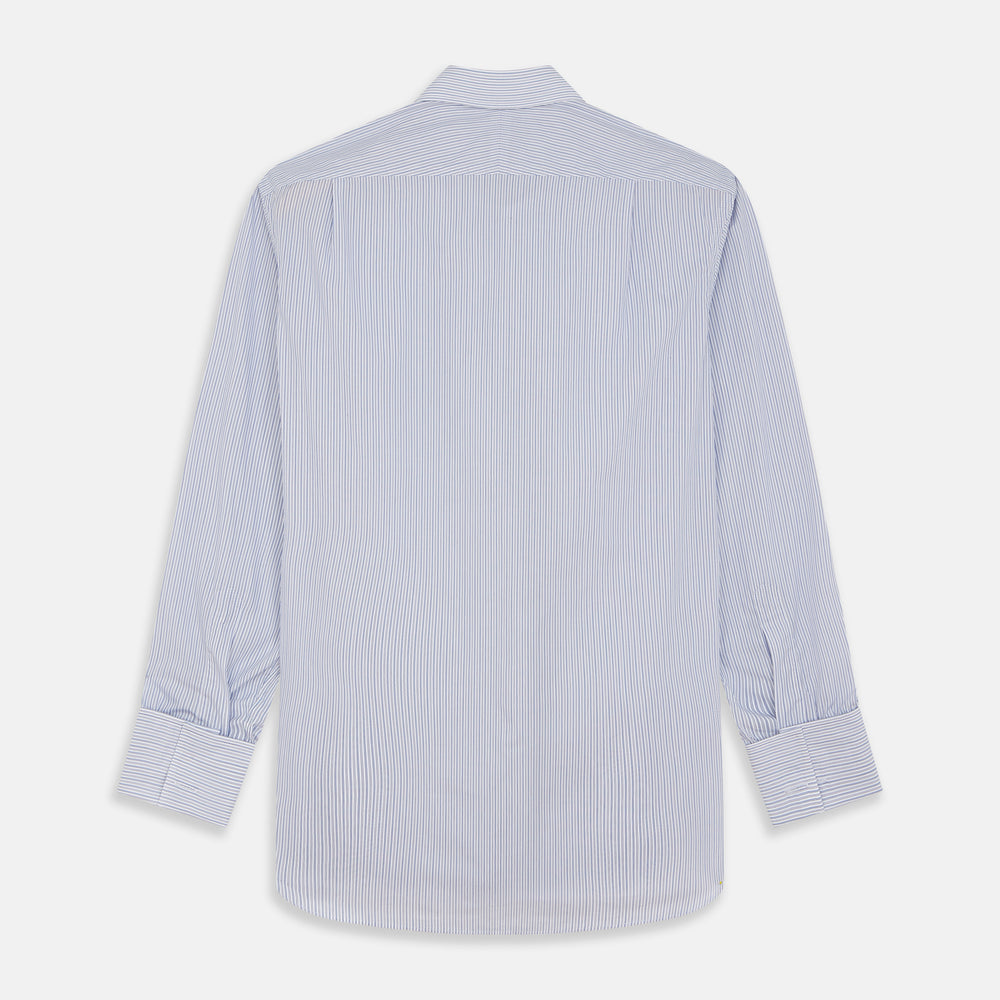 Blue Multi Stripe Cotton Regular Fit Whitby Shirt
