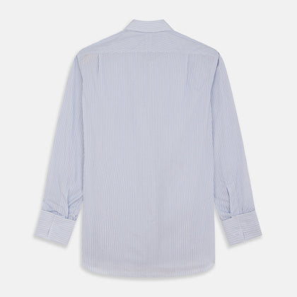 Blue Multi Stripe Cotton Regular Fit Whitby Shirt Image 4