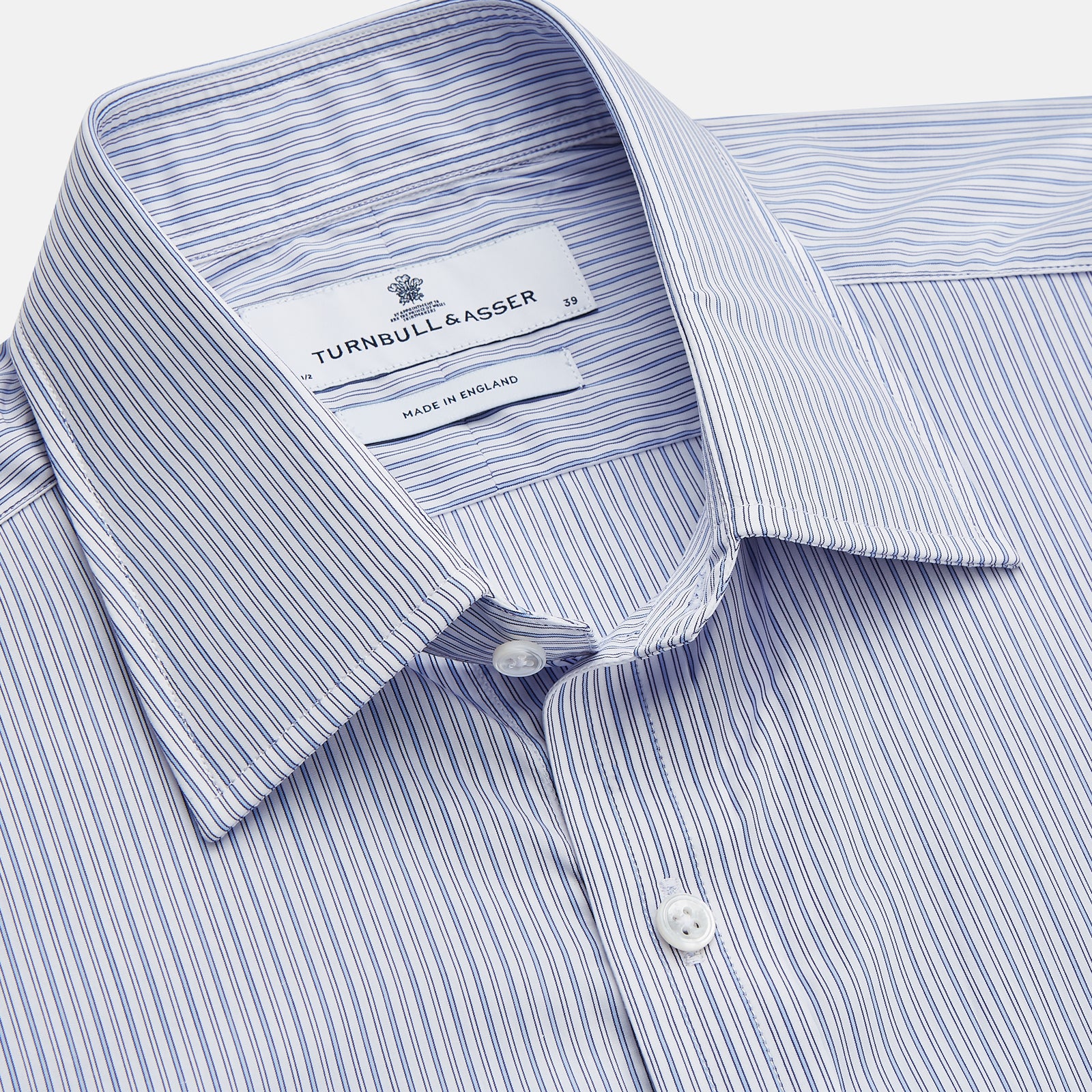 View 2 of product Blue Multi Stripe Cotton Regular Fit Whitby Shirt