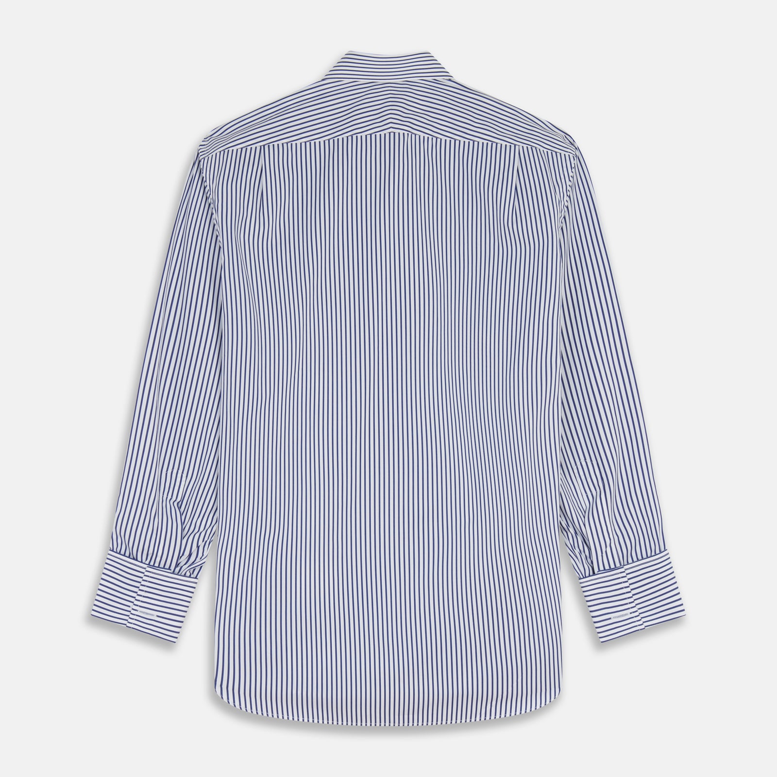 View 5 of product Navy Stripe Cotton Regular Fit Whitby Shirt