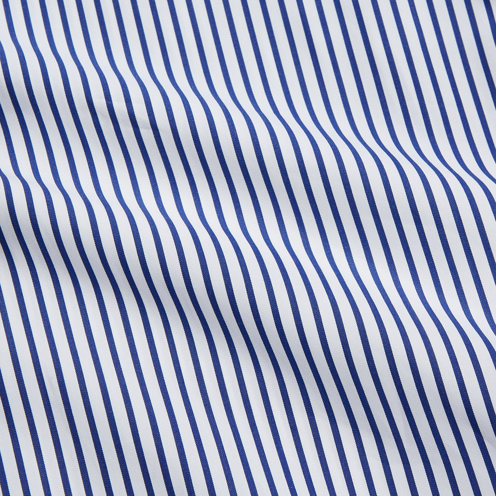 Navy Stripe Cotton Regular Fit Whitby Shirt