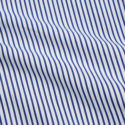 Navy Stripe Cotton Regular Fit Whitby Shirt Image 3