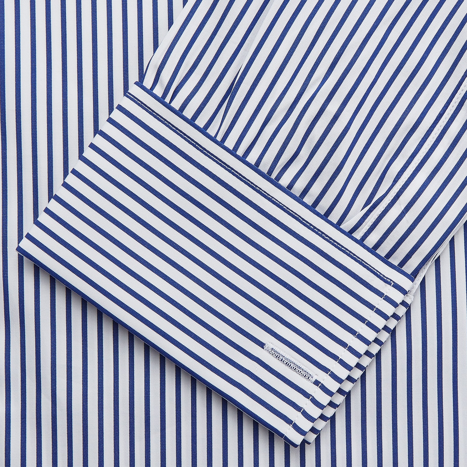 View 3 of product Navy Stripe Cotton Regular Fit Whitby Shirt