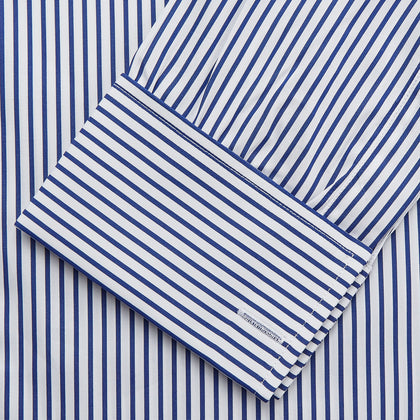 Navy Stripe Cotton Regular Fit Whitby Shirt Image 2