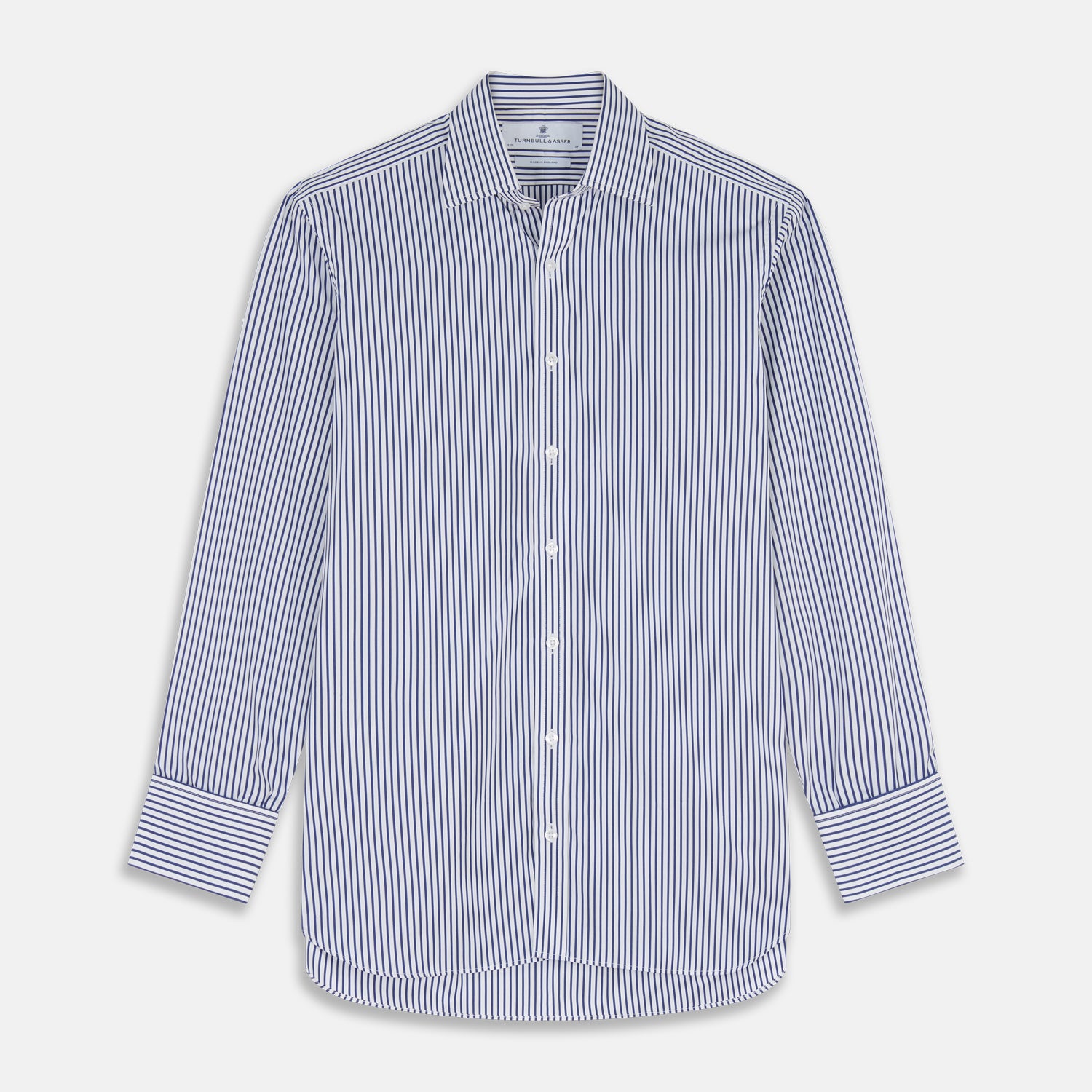View 1 of product Navy Stripe Cotton Regular Fit Whitby Shirt