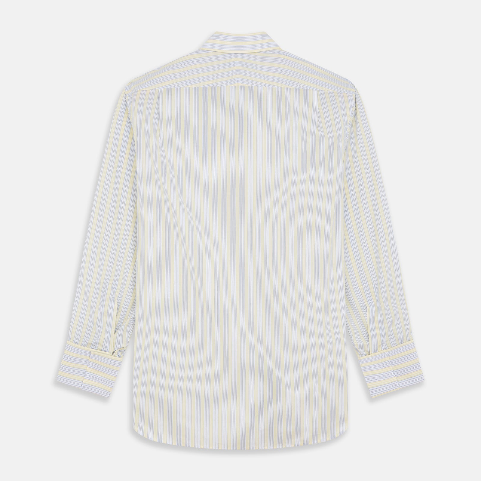 View 5 of product Yellow and Pale Blue Multi Stripe Cotton Regular Fit Whitby Shirt