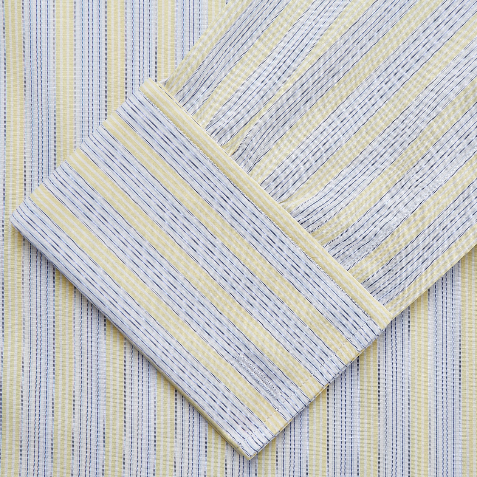 View 3 of product Yellow and Pale Blue Multi Stripe Cotton Regular Fit Whitby Shirt