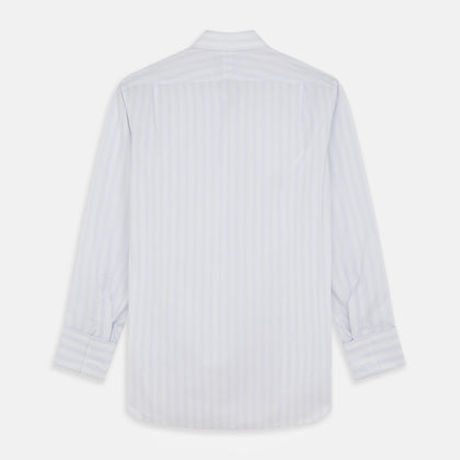 Purple and Mint Multi Stripe Cotton Regular Fit Whitby Shirt Image 4