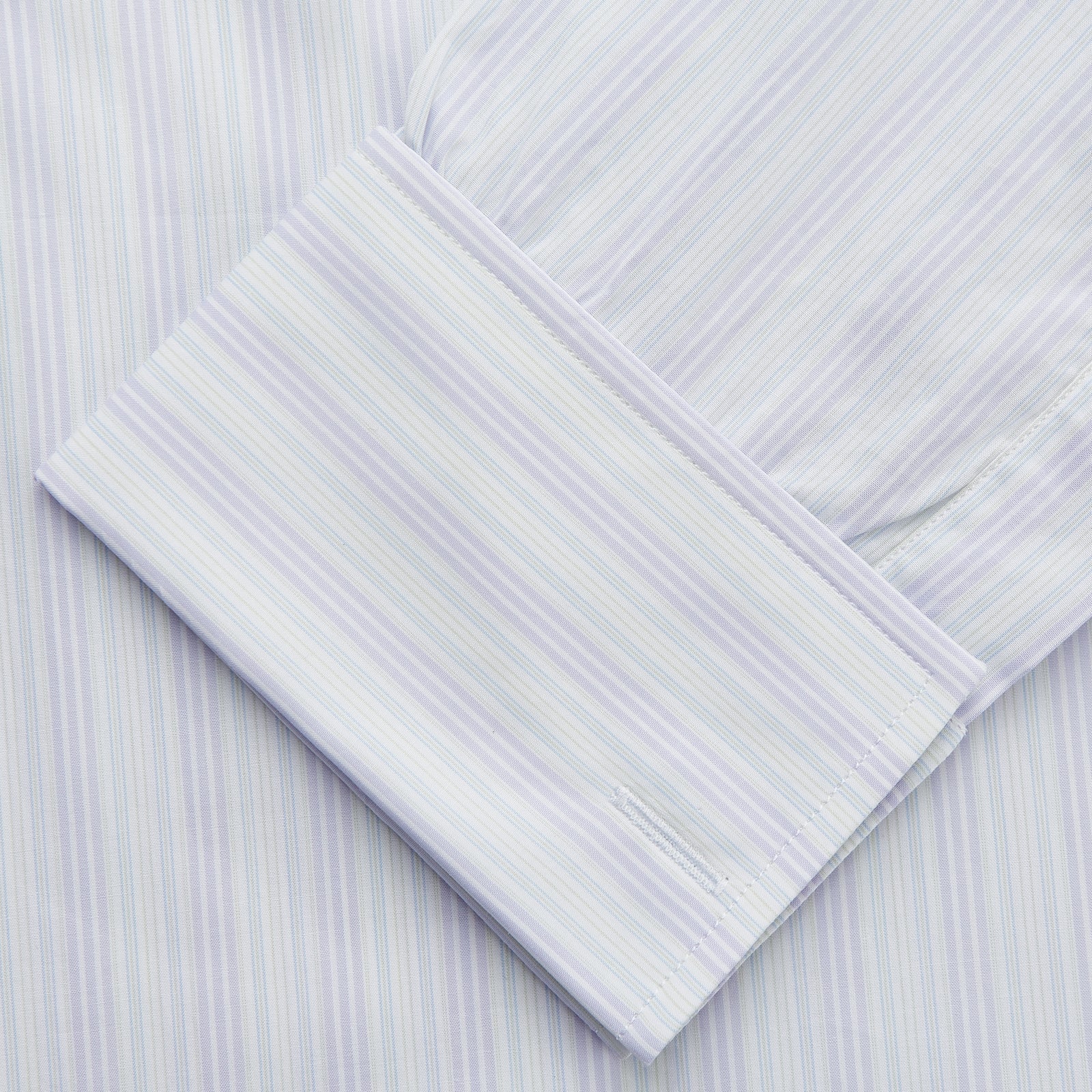 View 3 of product Purple and Mint Multi Stripe Cotton Regular Fit Whitby Shirt