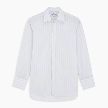 Purple and Mint Multi Stripe Cotton Regular Fit Whitby Shirt Image 5