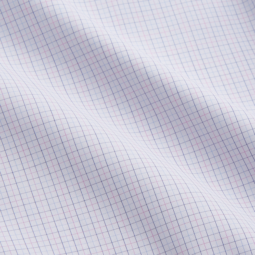 Blue Multi Check Cotton Regular Fit Mayfair Shirt