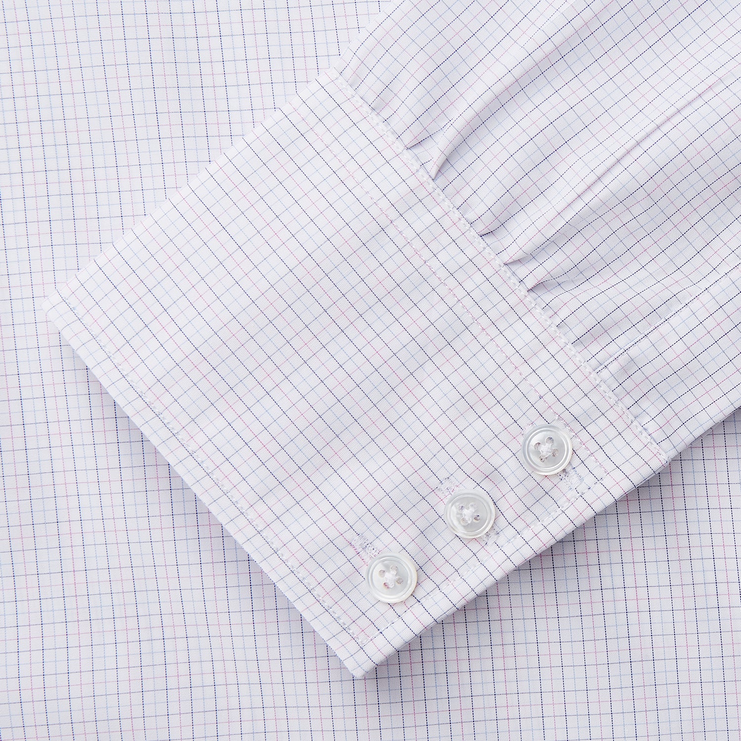 View 3 of product Blue Multi Check Cotton Regular Fit Mayfair Shirt