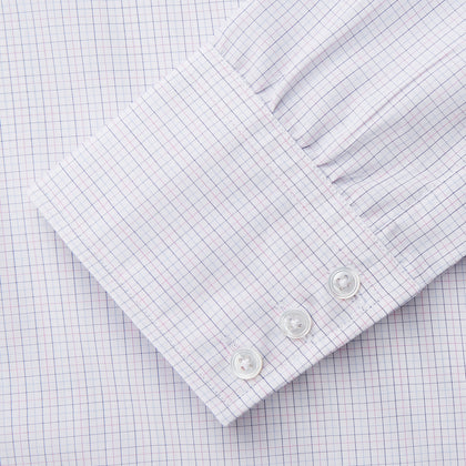 Blue Multi Check Cotton Regular Fit Mayfair Shirt Image 2