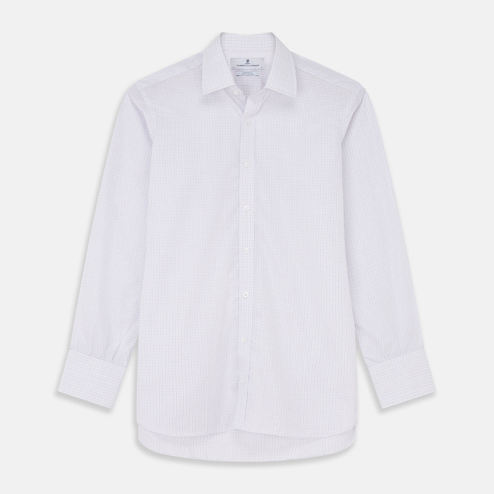 Blue Multi Check Cotton Regular Fit Mayfair Shirt