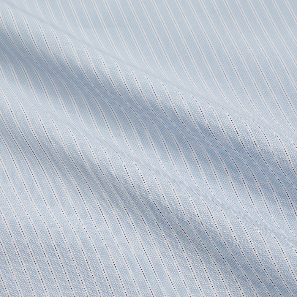 Pale Blue Stripe West Indian Sea Island Cotton Regular Fit Mayfair Shirt