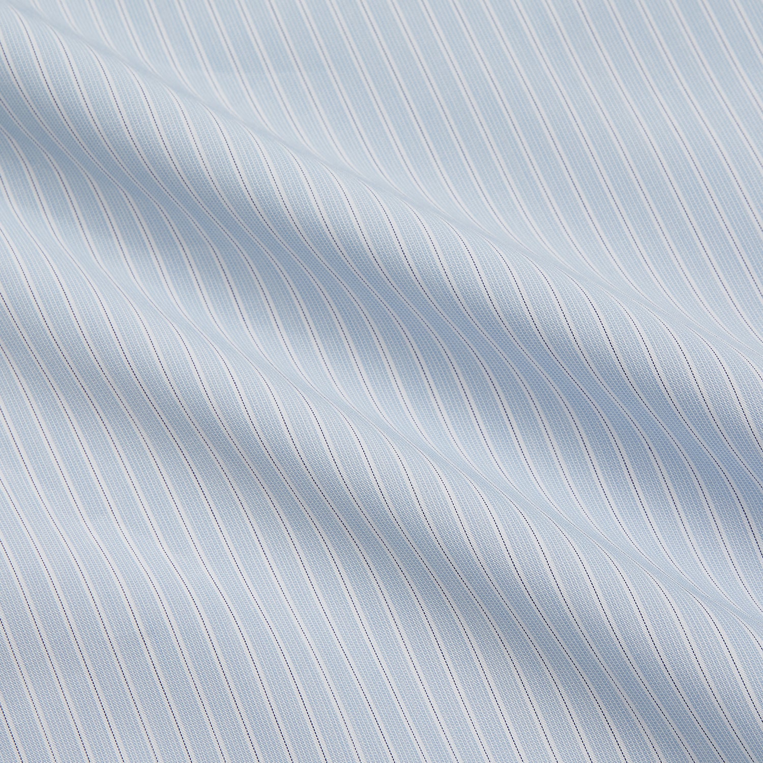 View 5 of product Pale Blue Stripe West Indian Sea Island Cotton Regular Fit Mayfair Shirt