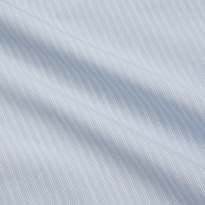 Pale Blue Stripe West Indian Sea Island Cotton Regular Fit Mayfair Shirt Image 4