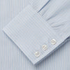 View 4 of product Pale Blue Stripe West Indian Sea Island Cotton Regular Fit Mayfair Shirt