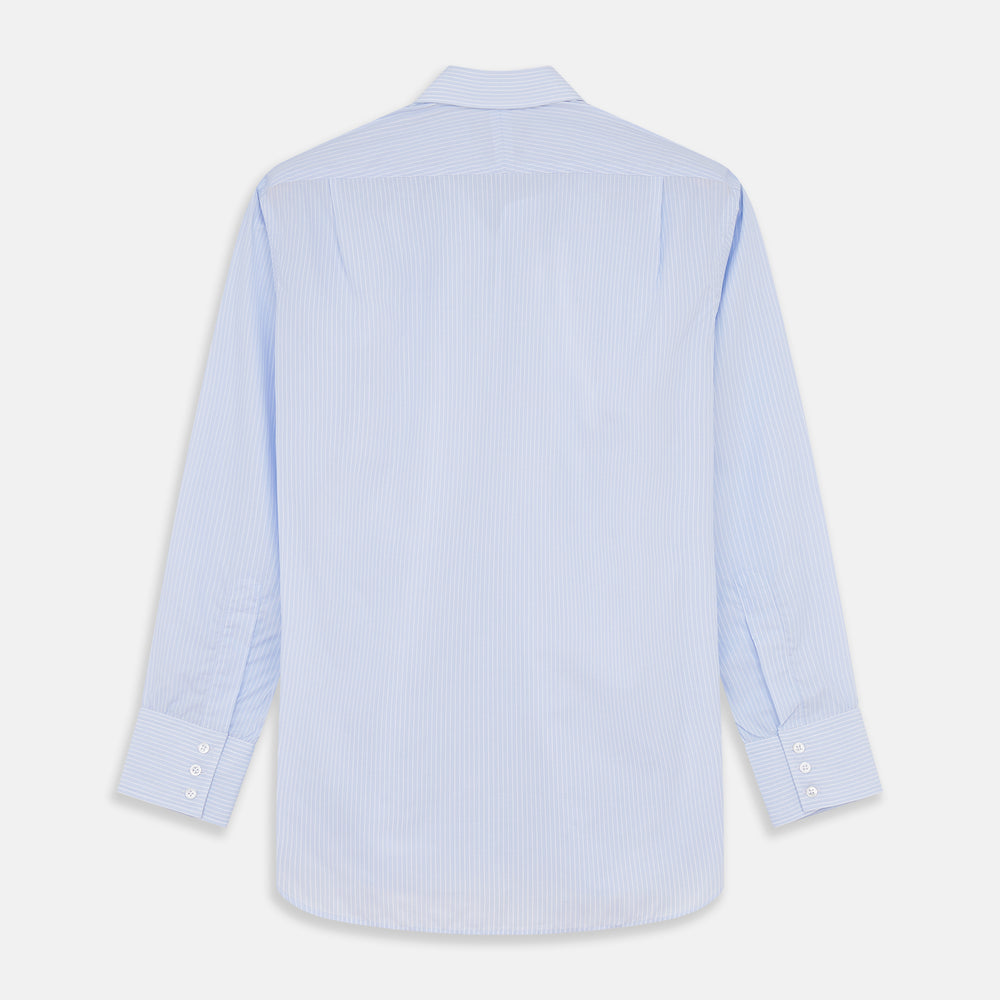 Light Blue Multi-stripe Cotton Regular Fit Mayfair Shirt