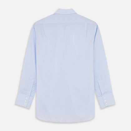 Light Blue Multi-stripe Cotton Regular Fit Mayfair Shirt Image 4
