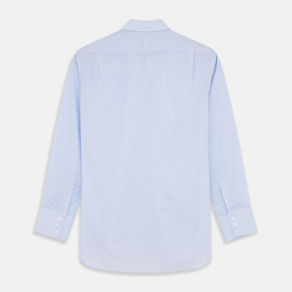 Light Blue Multi-stripe Cotton Regular Fit Mayfair Shirt