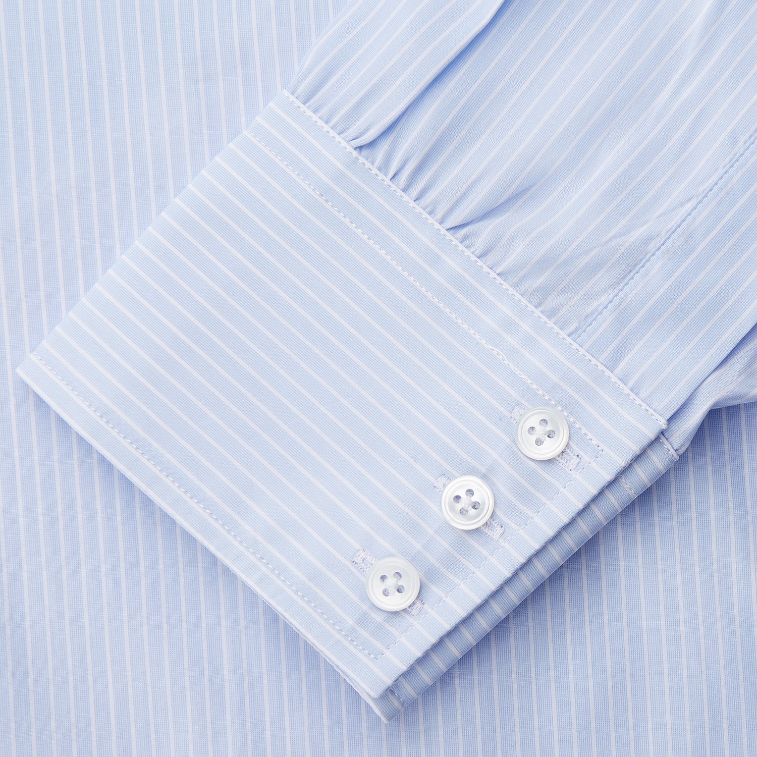 View 3 of product Light Blue Multi-stripe Cotton Regular Fit Mayfair Shirt