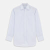 View 1 of product Pale Blue and White Multi-stripe Cotton Regular Fit Mayfair Shirt