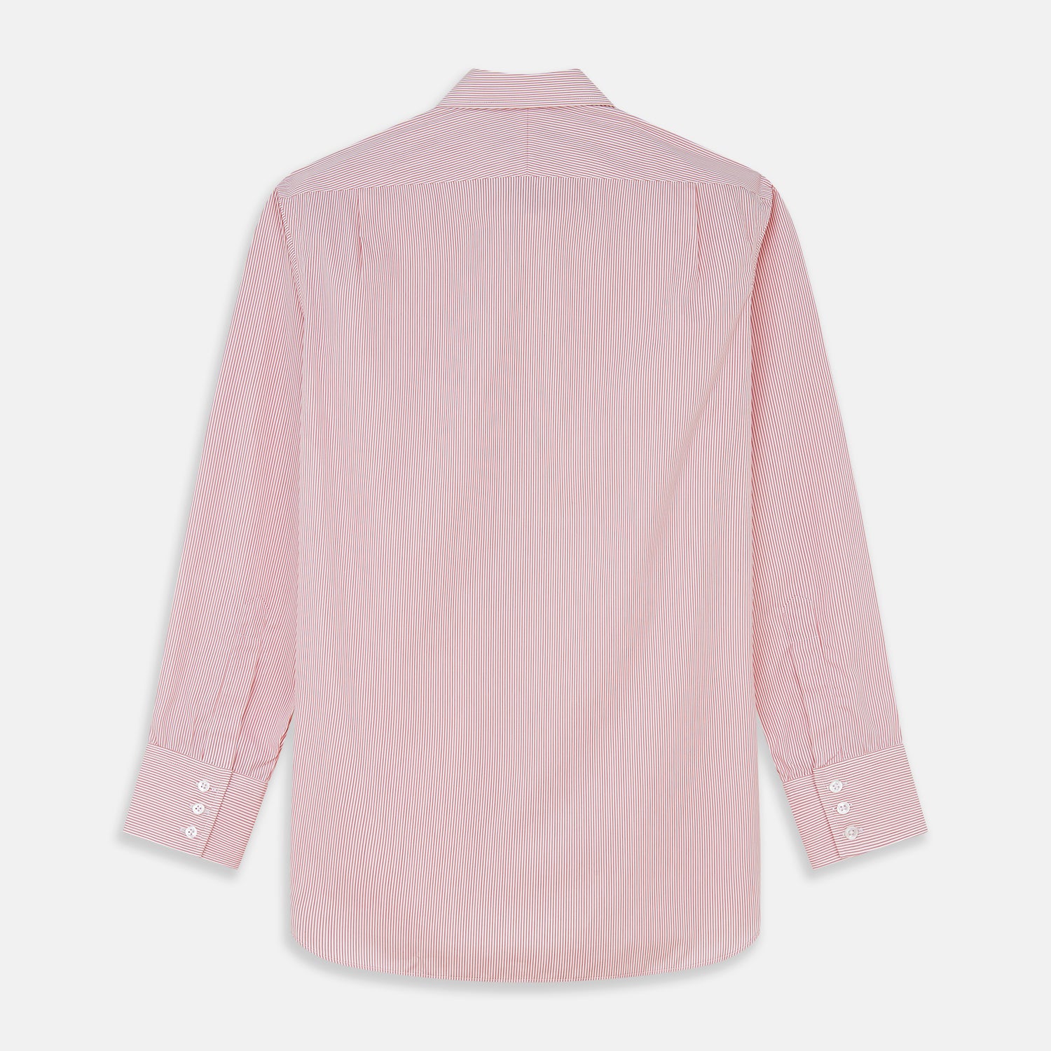 View 5 of product Pink and White Stripe Cotton Regular Fit Mayfair Shirt