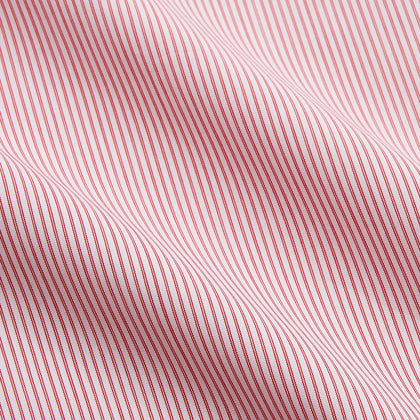 Pink and White Stripe Cotton Regular Fit Mayfair Shirt Image 3